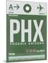 PHX Phoenix Luggage Tag 1-NaxArt-Mounted Art Print