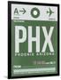 PHX Phoenix Luggage Tag 1-NaxArt-Framed Art Print