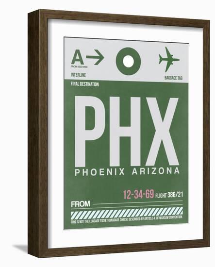 PHX Phoenix Luggage Tag 1-NaxArt-Framed Art Print