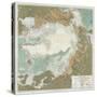 Physical Chart of the North Polar Regions-null-Stretched Canvas