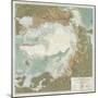 Physical Chart of the North Polar Regions-null-Mounted Giclee Print