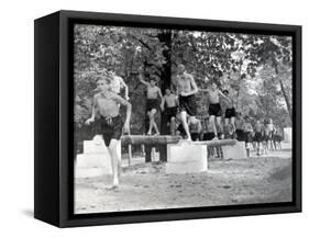 Physical Education: Beam Exercise-null-Framed Stretched Canvas