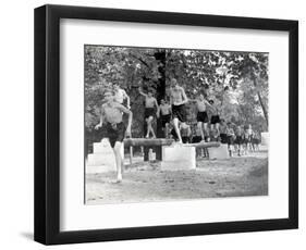 Physical Education: Beam Exercise-null-Framed Photographic Print