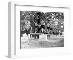 Physical Education: Beam Exercise-null-Framed Photographic Print