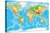 Physical Map of the World-Serban Bogdan-Stretched Canvas