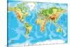 Physical Map of the World-Serban Bogdan-Stretched Canvas