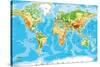 Physical Map of the World-Serban Bogdan-Stretched Canvas