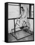 Physical Therapy Patient Using Stationary Bicycle, Ca. 1950-null-Framed Stretched Canvas