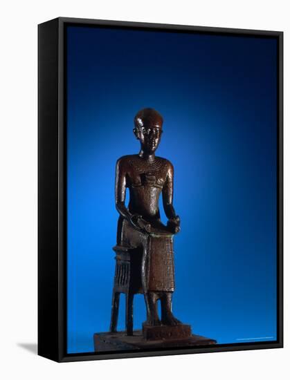 Physician, Statue of Imhotep, Tomb of Qar, Egypt-Kenneth Garrett-Framed Stretched Canvas