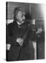 Physicist Albert Einstein Photographed by E. O. Hoppe Playing Violin-Emil Otto Hoppé-Stretched Canvas