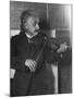 Physicist Albert Einstein Photographed by E. O. Hoppe Playing Violin-Emil Otto Hoppé-Mounted Premium Photographic Print