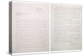 Physicist Albert Einstein's Letter to President Franklin Roosevelt, Aug. 2, 1939-null-Stretched Canvas