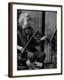 Physicist Dr. Albert Einstein Practicing His Beloved Violin-Hansel Mieth-Framed Premium Photographic Print