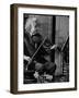 Physicist Dr. Albert Einstein Practicing His Beloved Violin-Hansel Mieth-Framed Premium Photographic Print