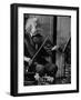 Physicist Dr. Albert Einstein Practicing His Beloved Violin-Hansel Mieth-Framed Premium Photographic Print