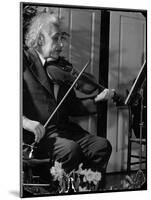 Physicist Dr. Albert Einstein Practicing His Beloved Violin-Hansel Mieth-Mounted Premium Photographic Print