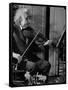 Physicist Dr. Albert Einstein Practicing His Beloved Violin-Hansel Mieth-Framed Stretched Canvas