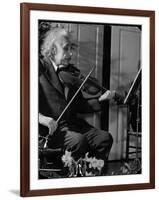 Physicist Dr. Albert Einstein Practicing His Beloved Violin-Hansel Mieth-Framed Photographic Print