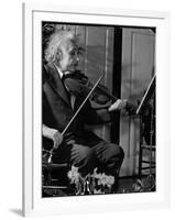 Physicist Dr. Albert Einstein Practicing His Beloved Violin-Hansel Mieth-Framed Photographic Print