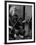 Physicist Dr. Albert Einstein Practicing His Beloved Violin-Hansel Mieth-Framed Photographic Print