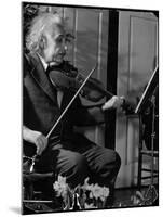 Physicist Dr. Albert Einstein Practicing His Beloved Violin-Hansel Mieth-Mounted Photographic Print