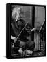 Physicist Dr. Albert Einstein Practicing His Beloved Violin-Hansel Mieth-Framed Stretched Canvas