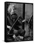 Physicist Dr. Albert Einstein Practicing His Beloved Violin-Hansel Mieth-Framed Stretched Canvas