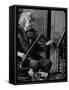 Physicist Dr. Albert Einstein Practicing His Beloved Violin-Hansel Mieth-Framed Stretched Canvas