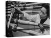 Physicist Dr. Chien-Shiung Wu Standing Amidst Tubes of Particle Accelerator at Columbia University-null-Stretched Canvas