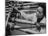Physicist Dr. Chien-Shiung Wu Standing Amidst Tubes of Particle Accelerator at Columbia University-null-Mounted Photographic Print