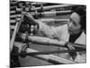 Physicist Dr. Chien-Shiung Wu Standing Amidst Tubes of Particle Accelerator at Columbia University-null-Mounted Photographic Print