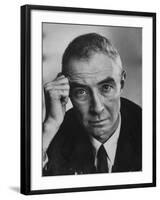 Physicist Dr. J. Robert Oppenheimer at Office Desk-Alfred Eisenstaedt-Framed Premium Photographic Print