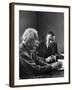 Physicist J. Robert Oppenheimer Discusses Theory of Matter with Famed Physicist Dr. Albert Einstein-Alfred Eisenstaedt-Framed Premium Photographic Print