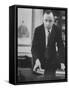 Physicist John A. Wheeler Attending a Meeting-Lisa Larsen-Framed Stretched Canvas