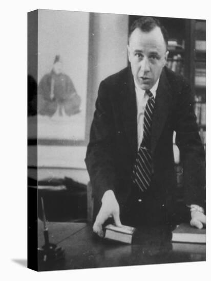 Physicist John A. Wheeler Attending a Meeting-Lisa Larsen-Stretched Canvas