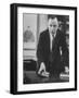 Physicist John A. Wheeler Attending a Meeting-Lisa Larsen-Framed Premium Photographic Print