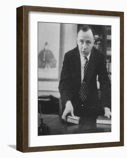 Physicist John A. Wheeler Attending a Meeting-Lisa Larsen-Framed Photographic Print