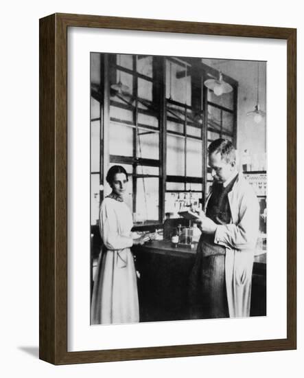 Physicist Lise Meitner and Radiochemist Otto Hahn in Berlin-Dahlem, Germany, 1913-null-Framed Photo