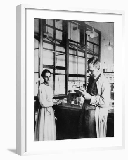 Physicist Lise Meitner and Radiochemist Otto Hahn in Berlin-Dahlem, Germany, 1913-null-Framed Photo