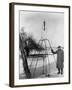 Physicist Robert Goddard Minutes Prior to First Successful Launch of Liquid Fueled Rocket-null-Framed Premium Photographic Print