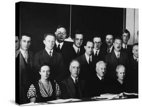 Physicists at the Seventh Solvay Physics Conference, Brussels, Belgium, October 1933-null-Stretched Canvas