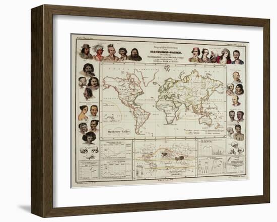 Physik Atlas-Heinrich Berghaus-Framed Giclee Print