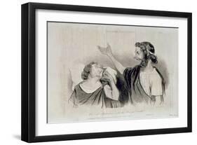 Physiognomy of the Characters of Classical Tragedy; "Yes, it Is Agamemnon Your King Who Awakens…-Honore Daumier-Framed Giclee Print