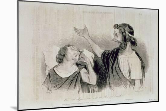 Physiognomy of the Characters of Classical Tragedy; "Yes, it Is Agamemnon Your King Who Awakens…-Honore Daumier-Mounted Giclee Print