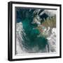 Phytoplankton Bloom in the North Atlantic Ocean-Stocktrek Images-Framed Photographic Print