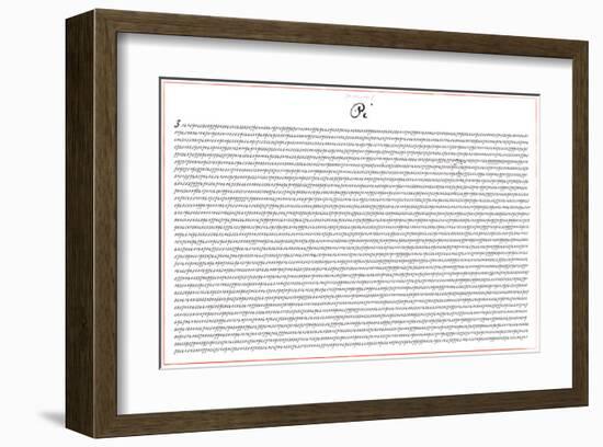 Pi 5000 Digits Math-SM Design-Framed Art Print