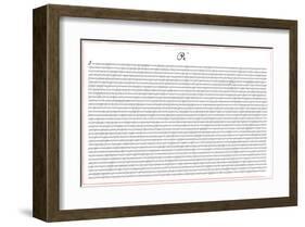 Pi 5000 Digits Math-SM Design-Framed Art Print