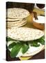 Piadina Flat Bread With Rucola and Stracchino Cheese, Typical Emilia Romagna Food-null-Stretched Canvas