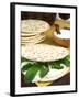 Piadina Flat Bread With Rucola and Stracchino Cheese, Typical Emilia Romagna Food-null-Framed Photographic Print