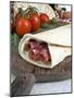 Piadina Flat Bread With Salami and Stracchino Cheese, Typical Emilia Romagna Food-null-Mounted Photographic Print